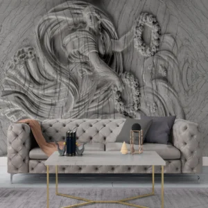 Abstract Marble Sculpture Wall Mural