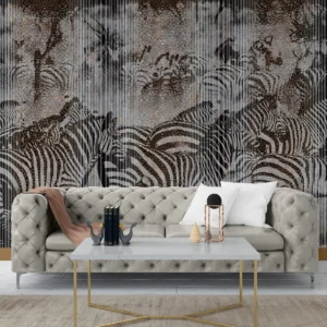 Luxury Zebra Animal Print Wall Mural